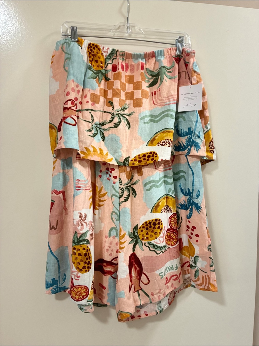 Petal & Pup Pink Multicolor Fruit-Print Girls' Romper - Picture 4 of 8